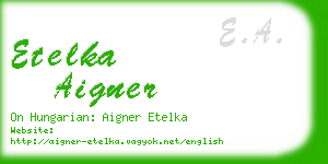 etelka aigner business card